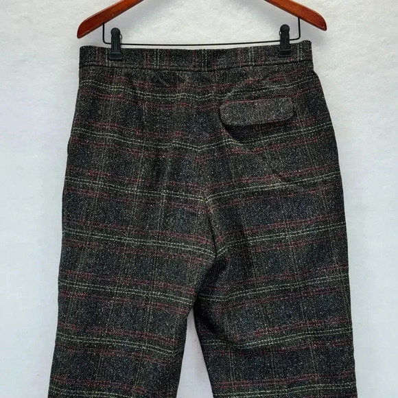 Liz Claiborne Wool Blend Classic Plaid Cuffed Hem 90s Academia Fall Preppy 12P - Picture 3 of 8